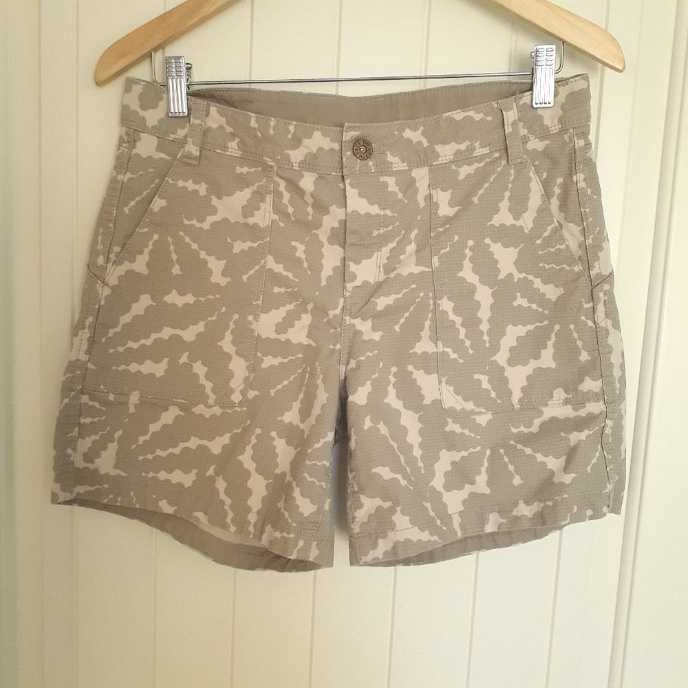 The North Face Ridgeside Printed Short Gray Tan Size 6